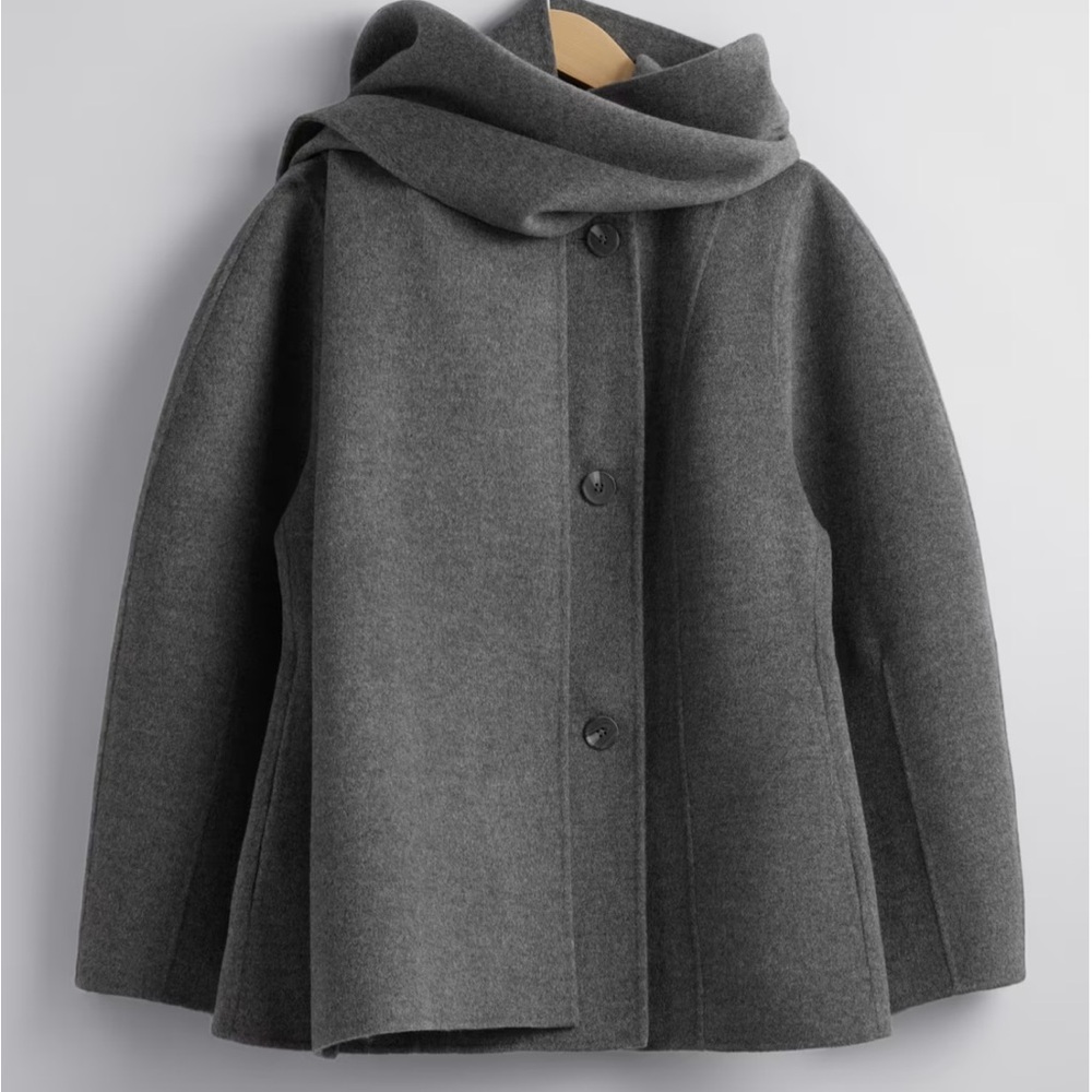 & Other Stories Wool Scarf Jacket